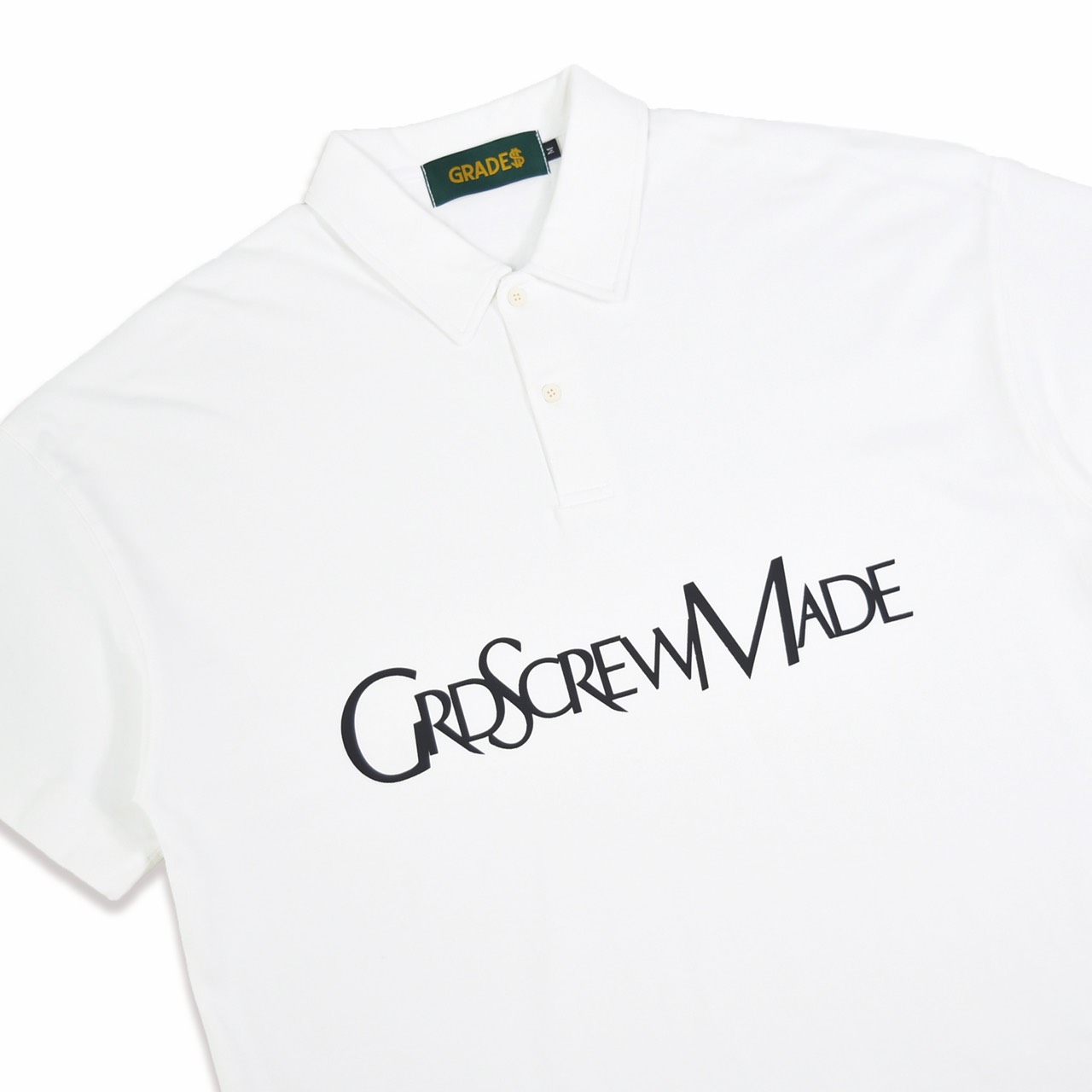 DISTORT LOGO POLO TEE(白)2