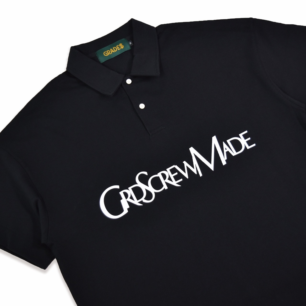 DISTORT LOGO POLO TEE(黑)2