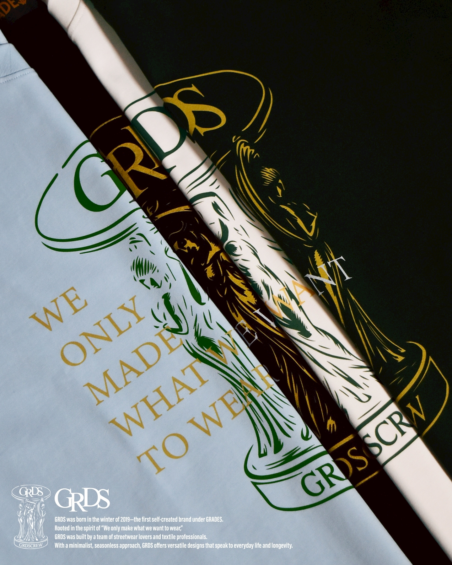 GRDS Official / GRDS MANIFESTO T-Shirt(四色)  -  只做我們想穿的  「WE ONLY MADE WHAT WE WANT TO WEAR」  這不只是字句，