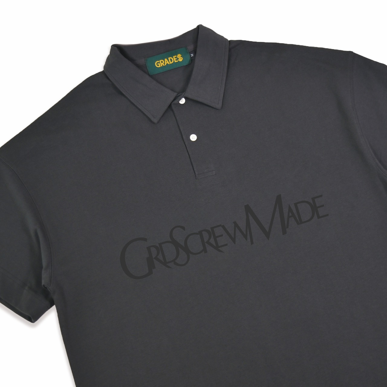 DISTORT LOGO POLO TEE(灰)2