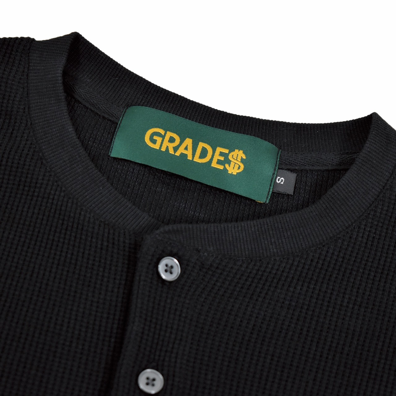 SWASHES LOGO WAFFLE HENLEY L/S Tee(華夫格/黑)3