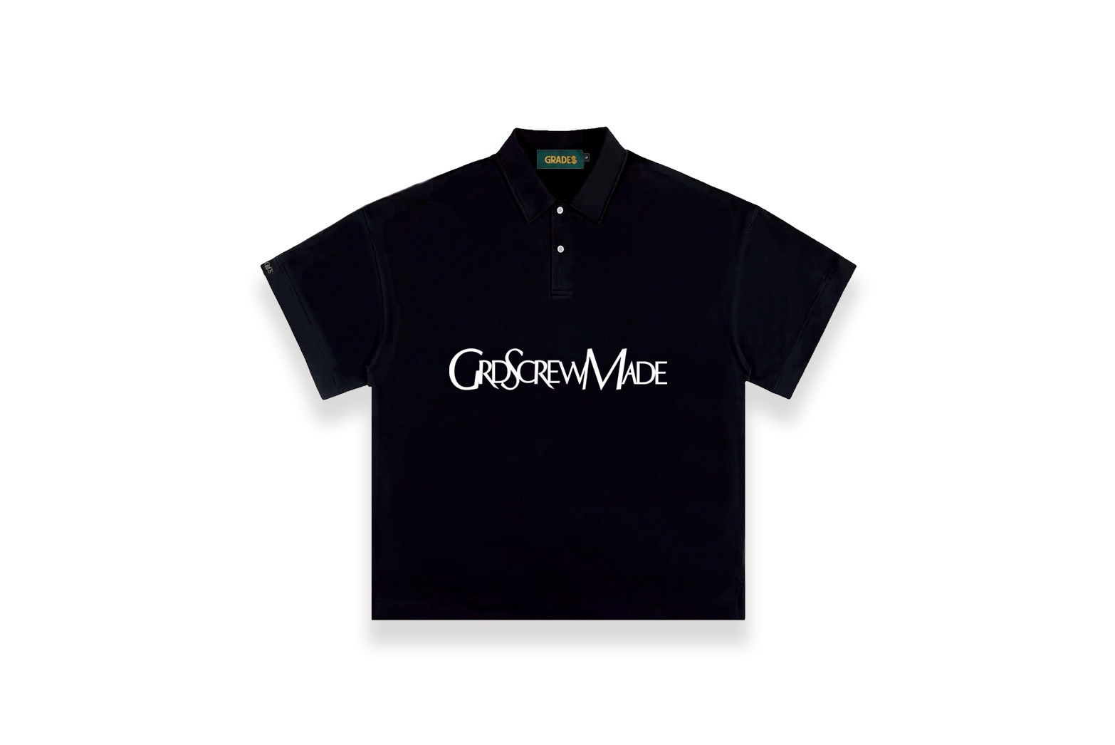 DISTORT LOGO POLO TEE(黑)1