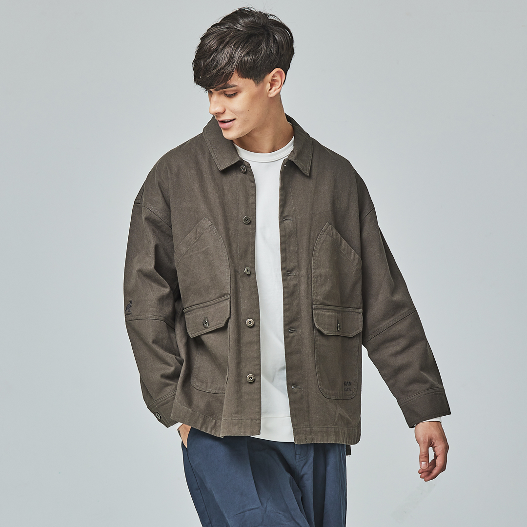 KANGOL袋鼠復古口袋襯衫外套