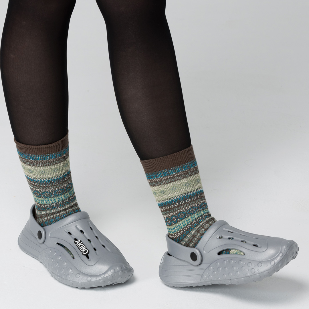 AKIBO戶外機能洞洞鞋-質感灰(中性款、雲朵感、輕量、兩穿、防水)