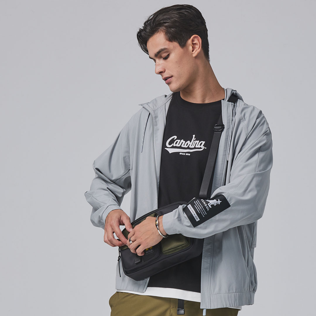 KANGOL男款透氣機能外套-灰