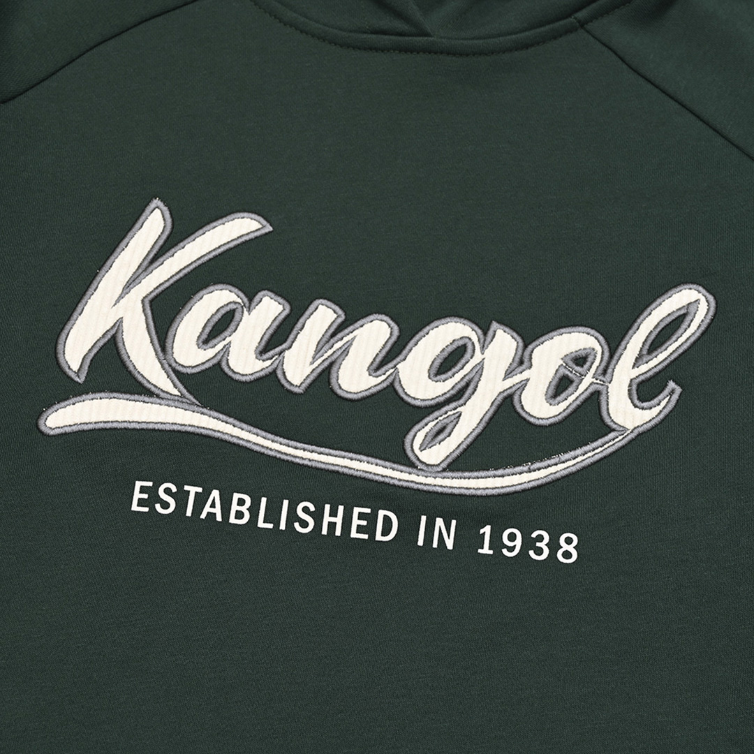 KANGOL袋鼠連帽洋裝-深綠