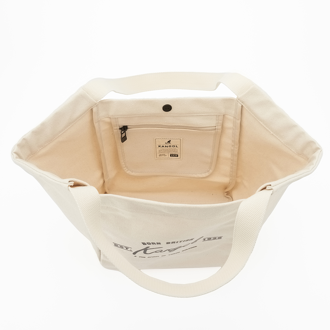 KANGOL帆布托特包-米白