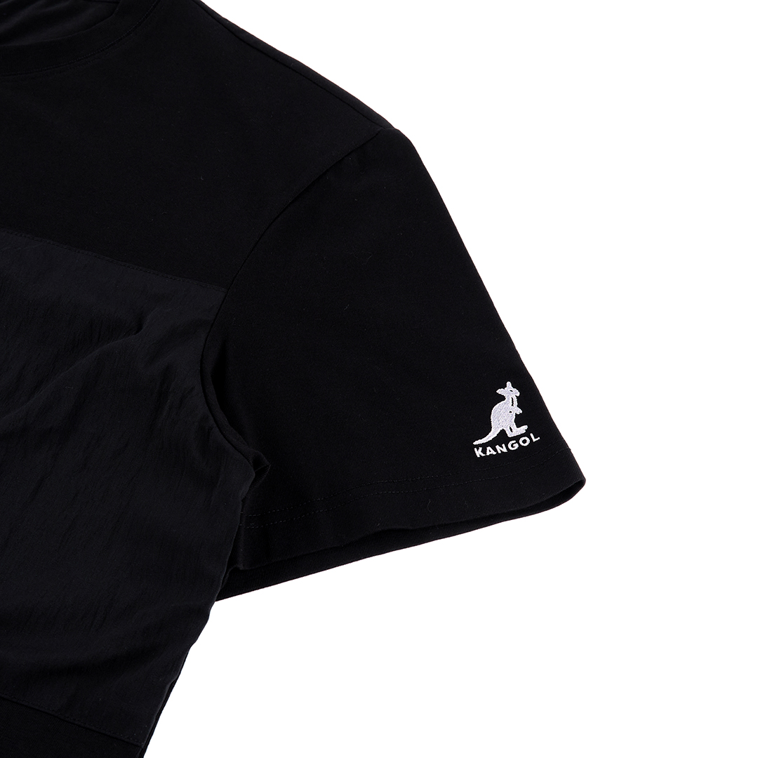 KANGOL中性寬版口袋T-黑