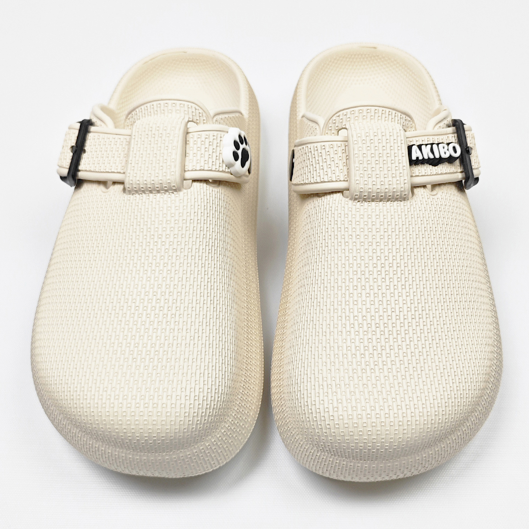 AKIBO潮流耐走勃肯鞋-牛奶白(中性款、輕量、耐走、防水)