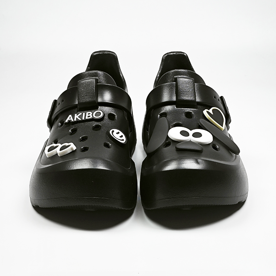 AKIBO全方位機能洞洞鞋-經典黑(中性款、雲朵感、輕量、防水)