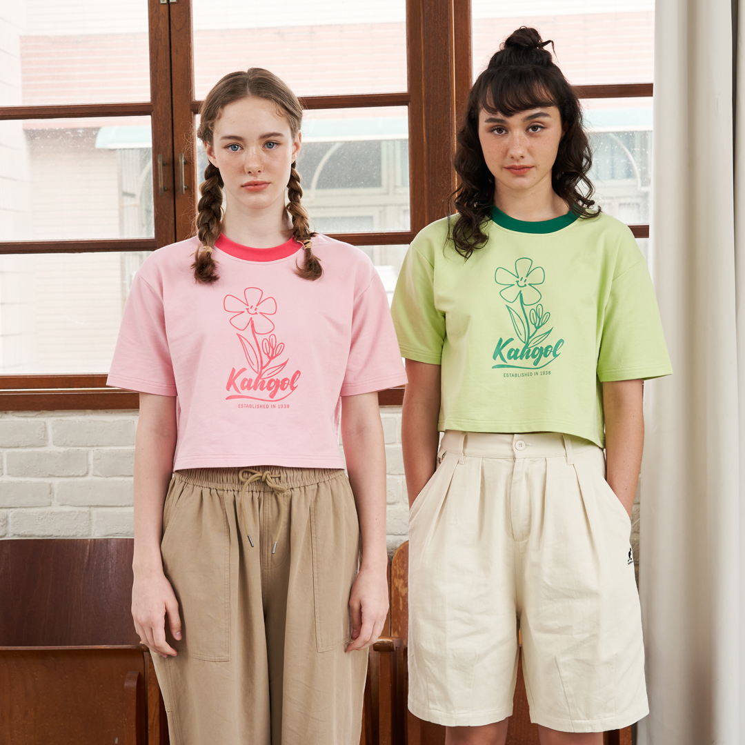 KANGOL中性休閒氣球褲-白