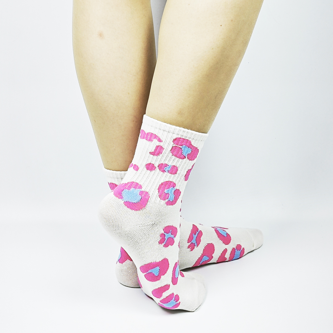 AKIBO粉漾甜心樂園中筒襪(三件組)