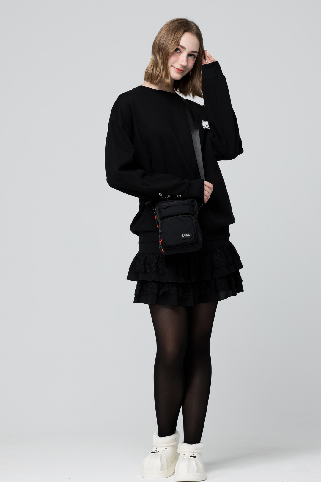 KANGOL袋鼠側背尼龍相機包