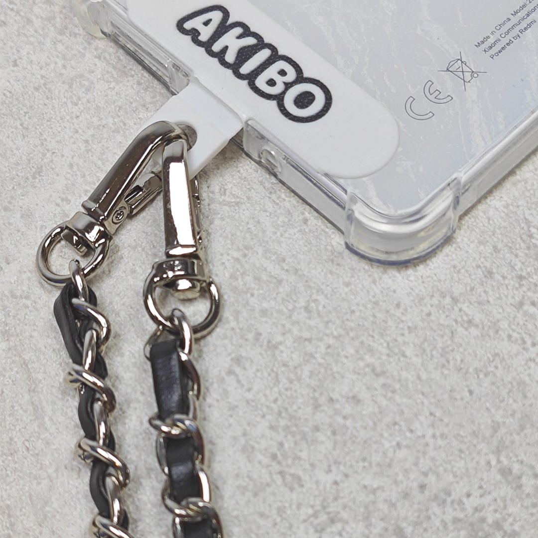 AKIBO魅力鍊條包包手機掛繩-經典黑