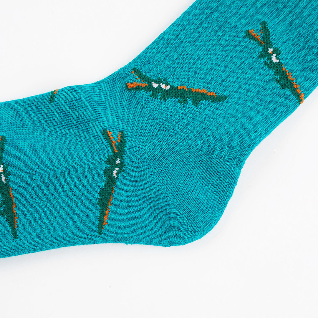 Angelia&Pets緹花滿版襪-綠