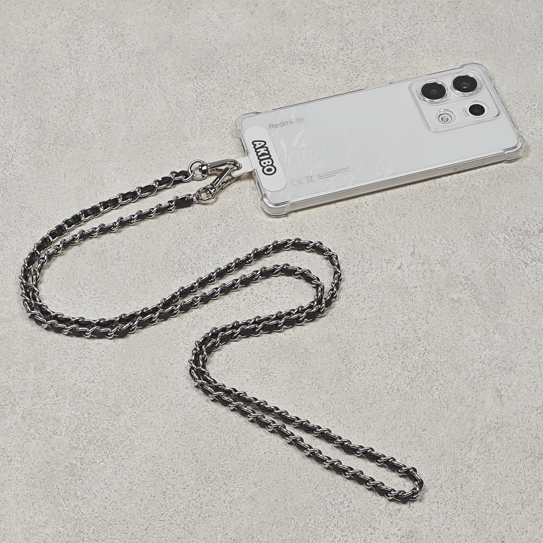AKIBO魅力鍊條包包手機掛繩-經典黑