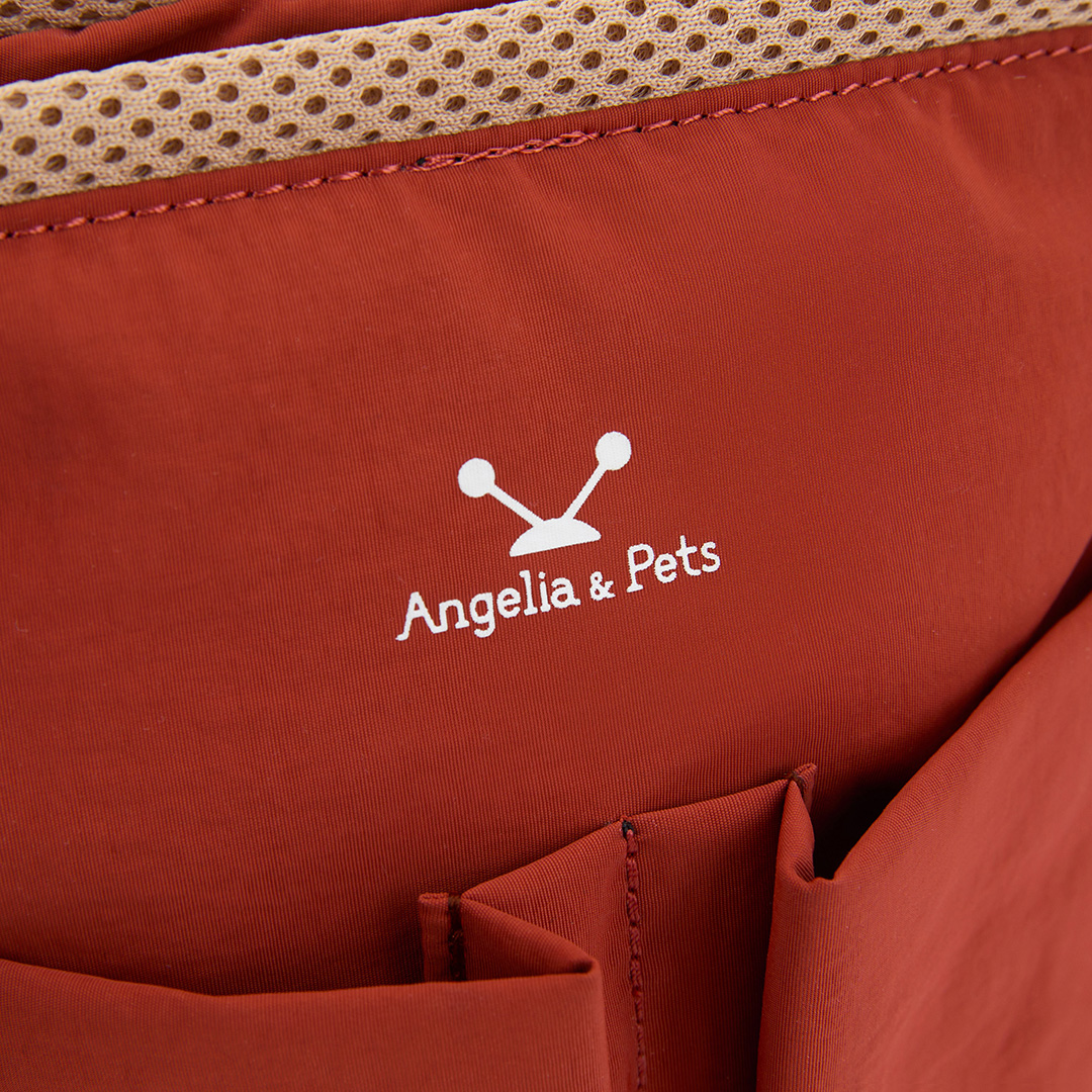 Angelia&Pets輕撥水側肩包-深橘
