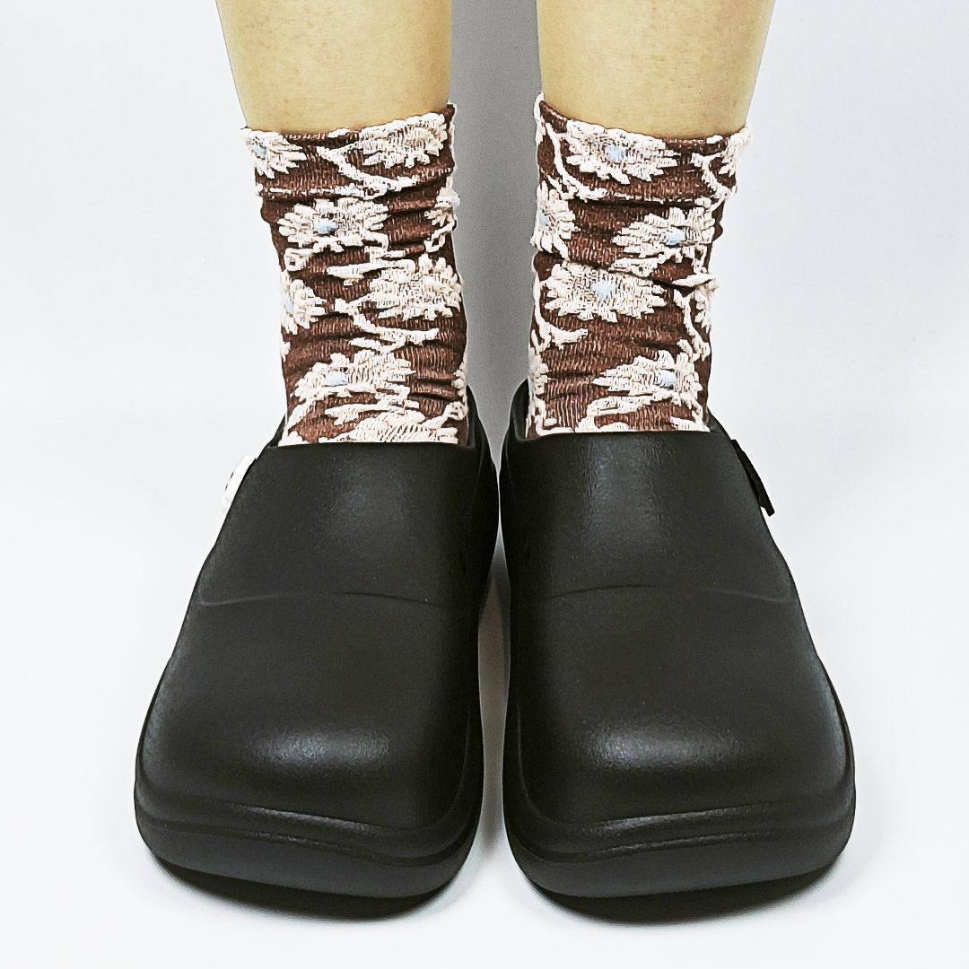 KIBO清新穆勒鞋-經典黑(女款、輕量、耐走、防水)