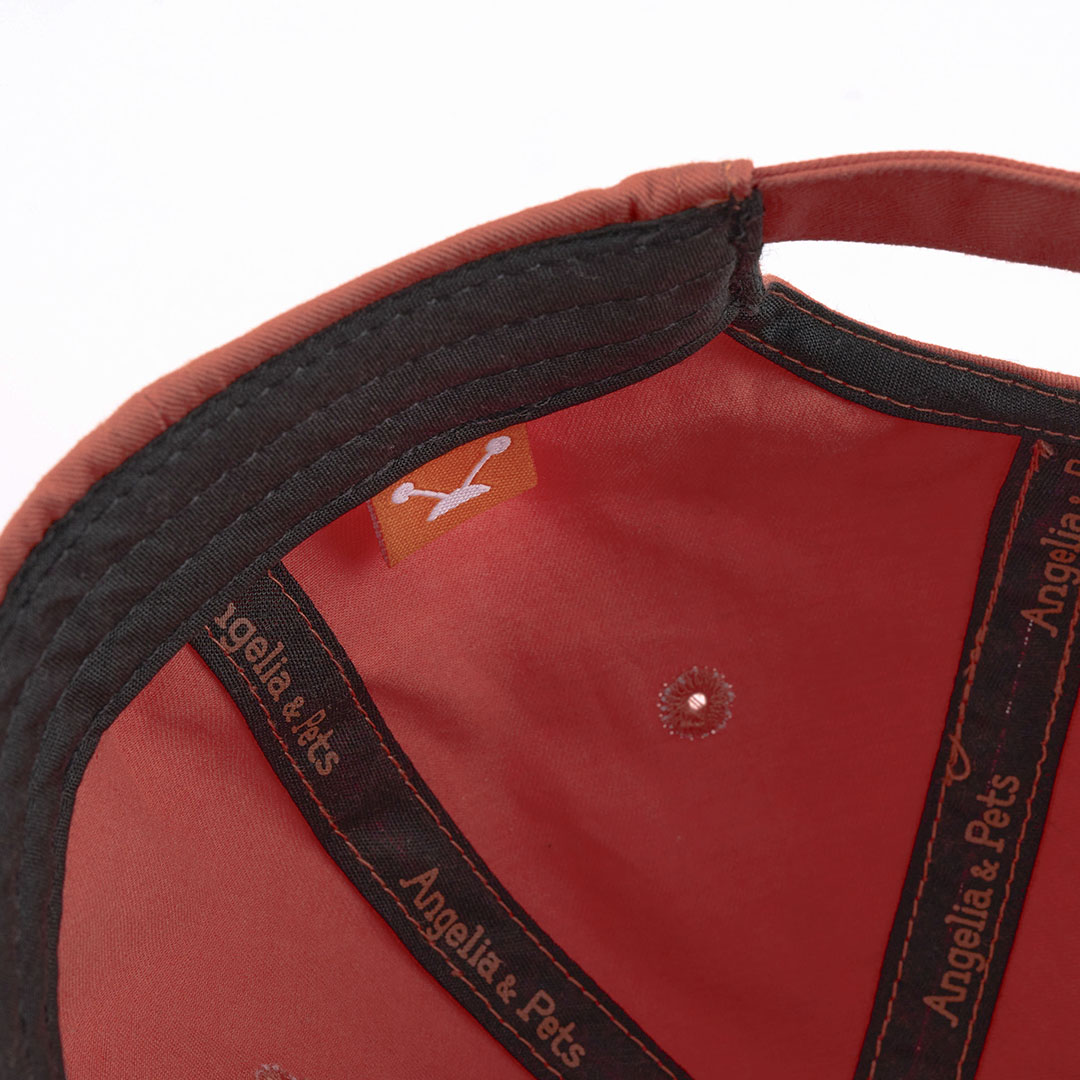 Angelia&Pets精緻刺繡動物老帽-橘