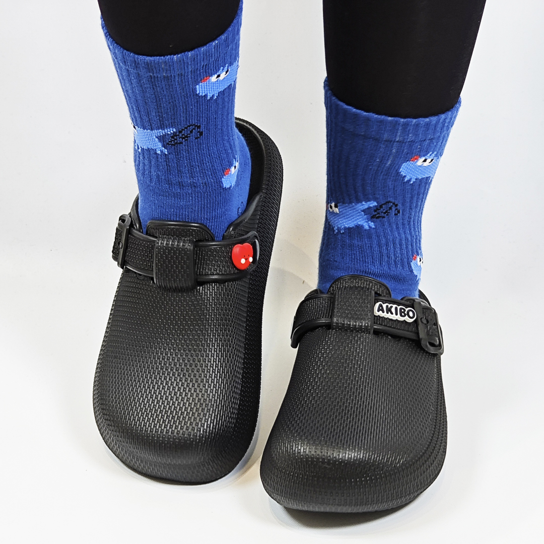 AKIBO潮流耐走勃肯鞋-經典黑(中性款、輕量、耐走、防水)