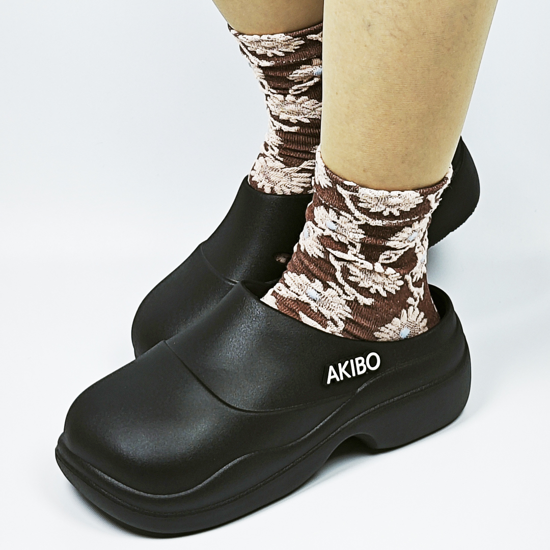 KIBO清新穆勒鞋-經典黑(女款、輕量、耐走、防水)