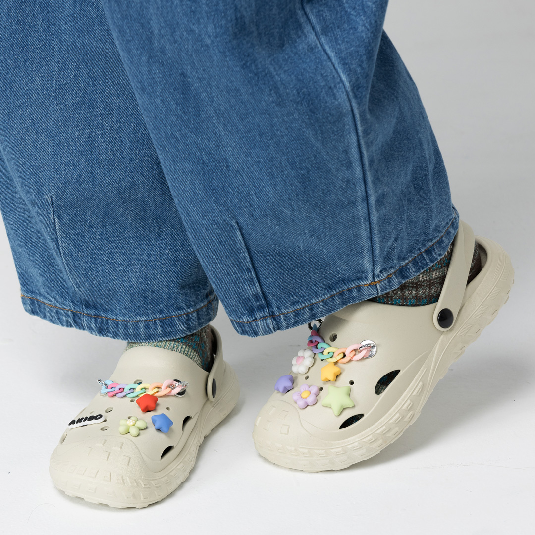 AKIBO彩色星星款洞洞鞋扣 (十件組)