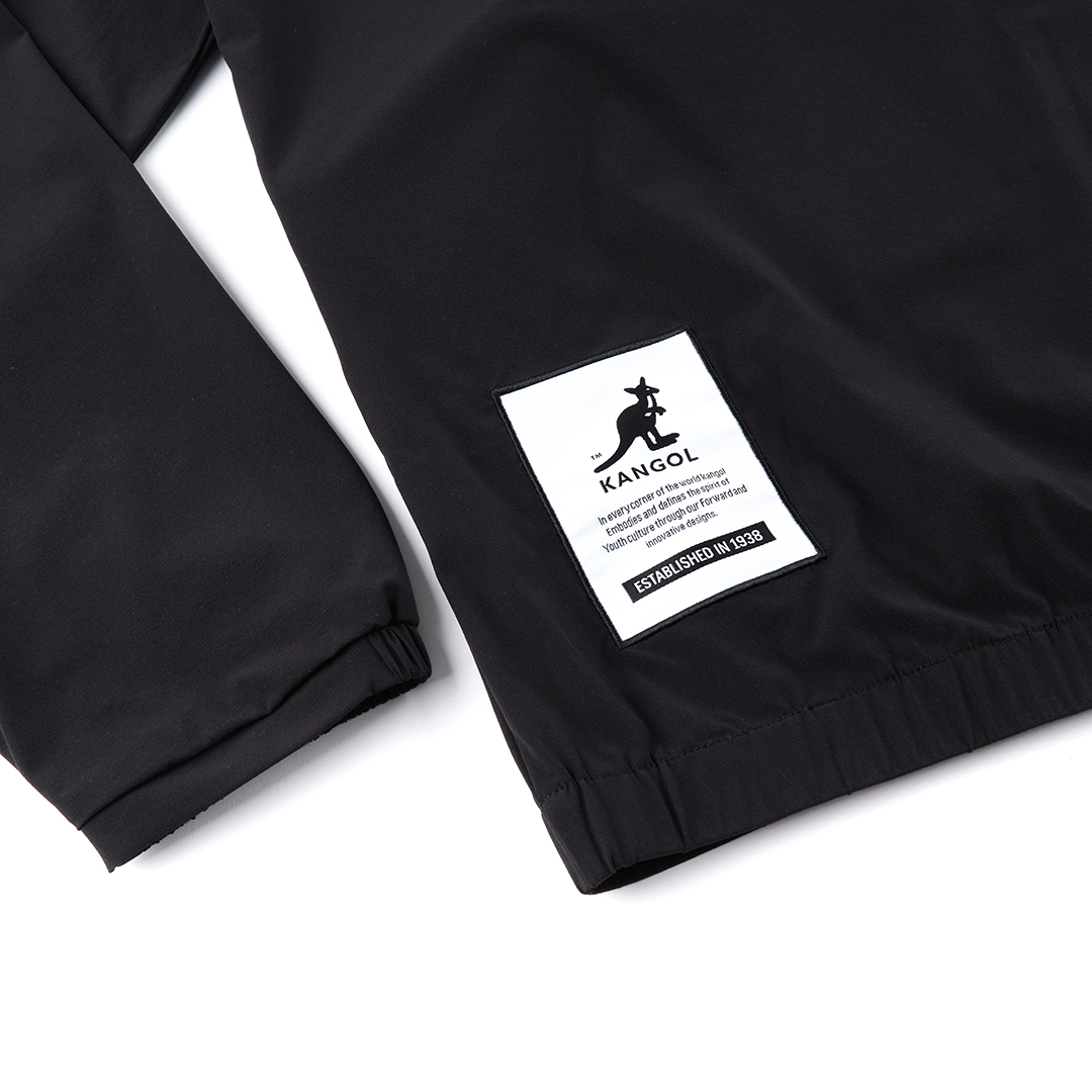 KANGOL男款風衣外套-黑