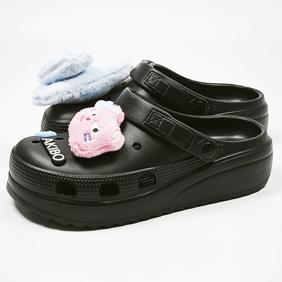 AKIBO餅乾洞洞鞋(二代)-經典黑(中性款、輕量、耐走、兩穿、防水)