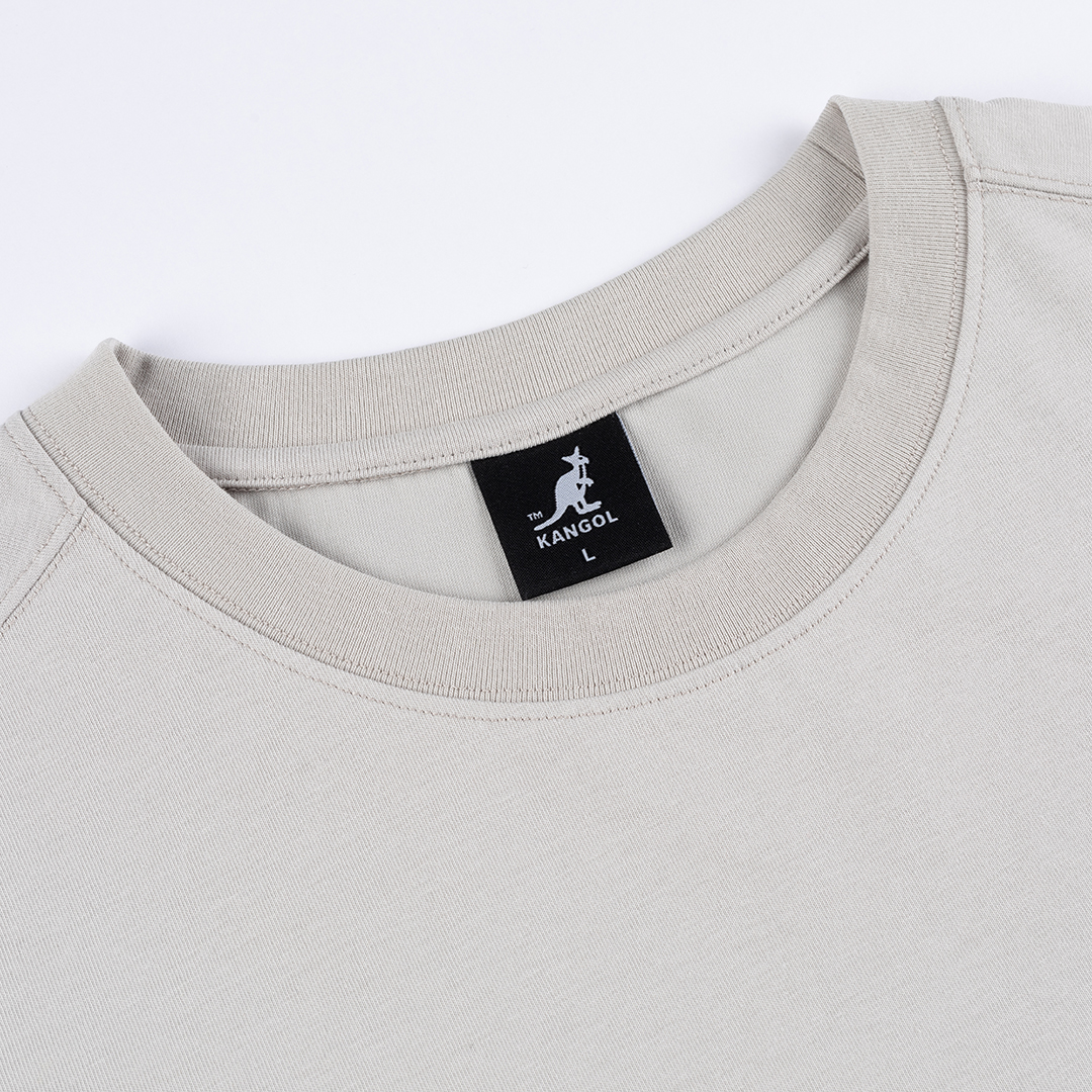 KANGOL中性微落肩口袋T-灰