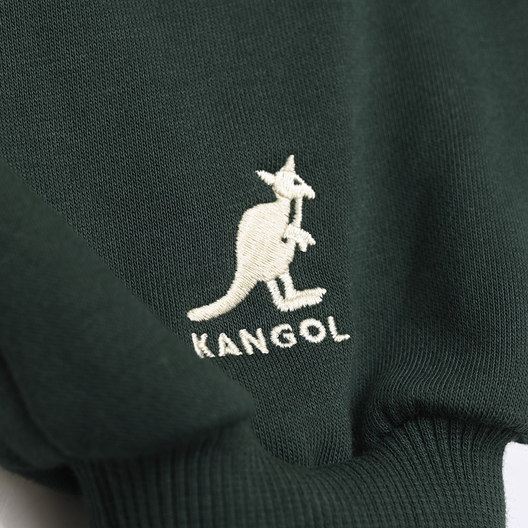 KANGOL袋鼠連帽洋裝-深綠