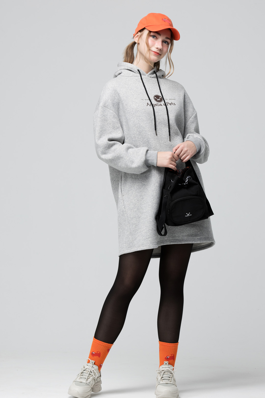 Angelia&Pets輕撥水束包-黑