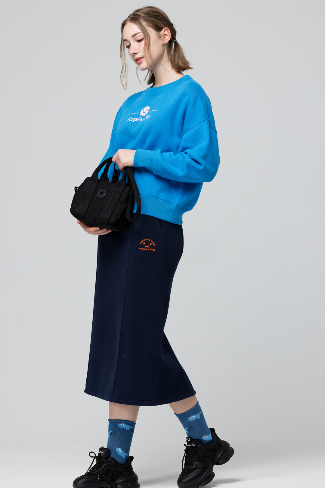 Angelia&Pets輕便側背包-黑