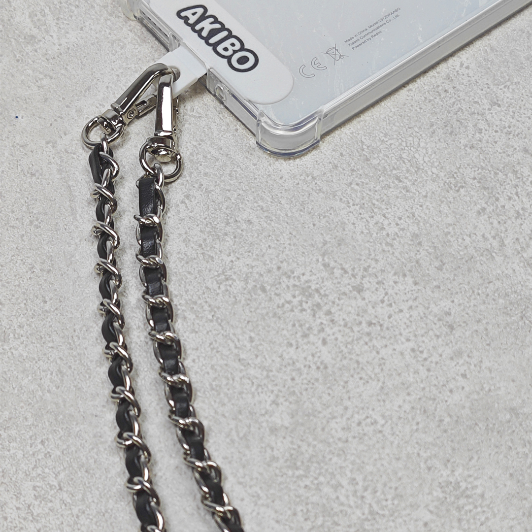 AKIBO魅力鍊條包包手機掛繩-經典黑
