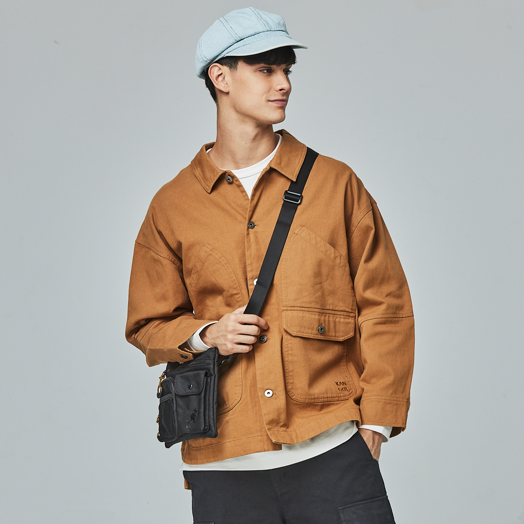 KANGOL袋鼠復古口袋襯衫外套