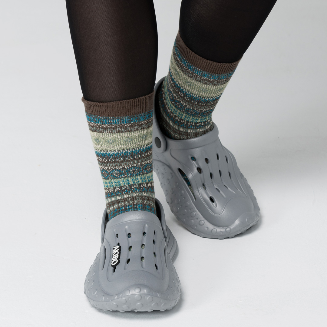 AKIBO戶外機能洞洞鞋-質感灰(中性款、雲朵感、輕量、兩穿、防水)