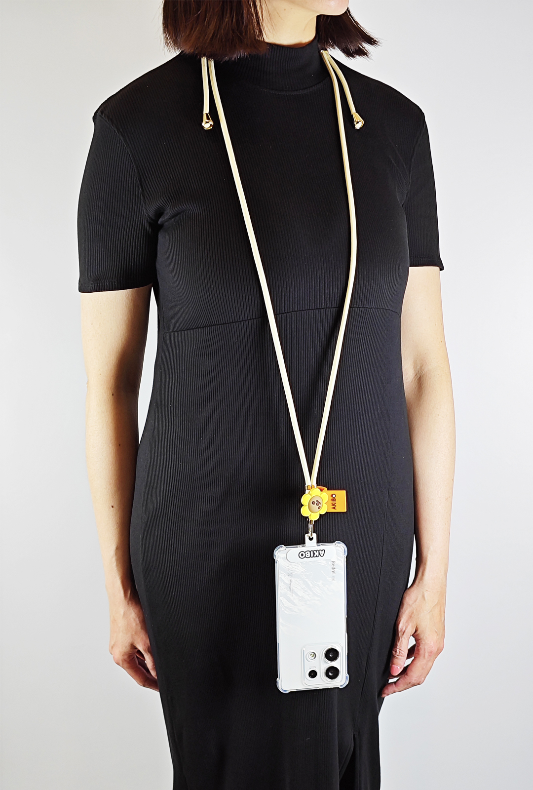 AKIBO經典6MM手機掛繩-奶油白