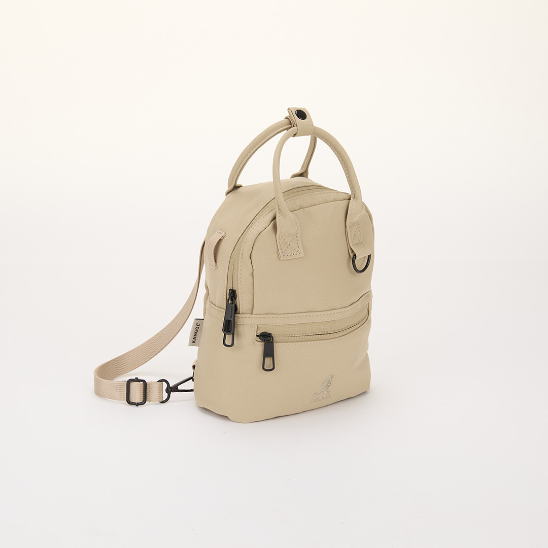 KANGOL袋鼠手提小兩用包-卡其