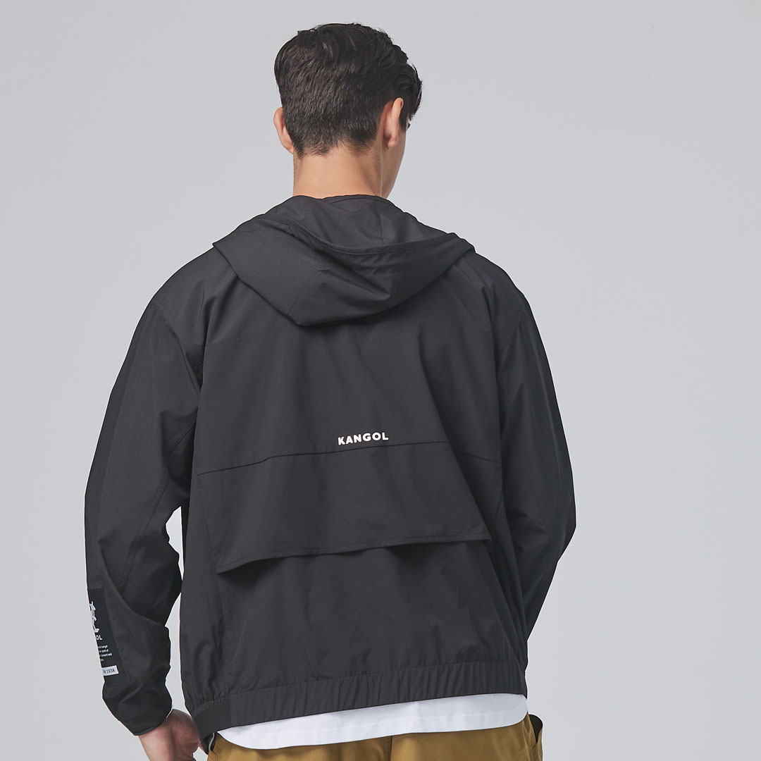 KANGOL男款透氣機能外套-黑