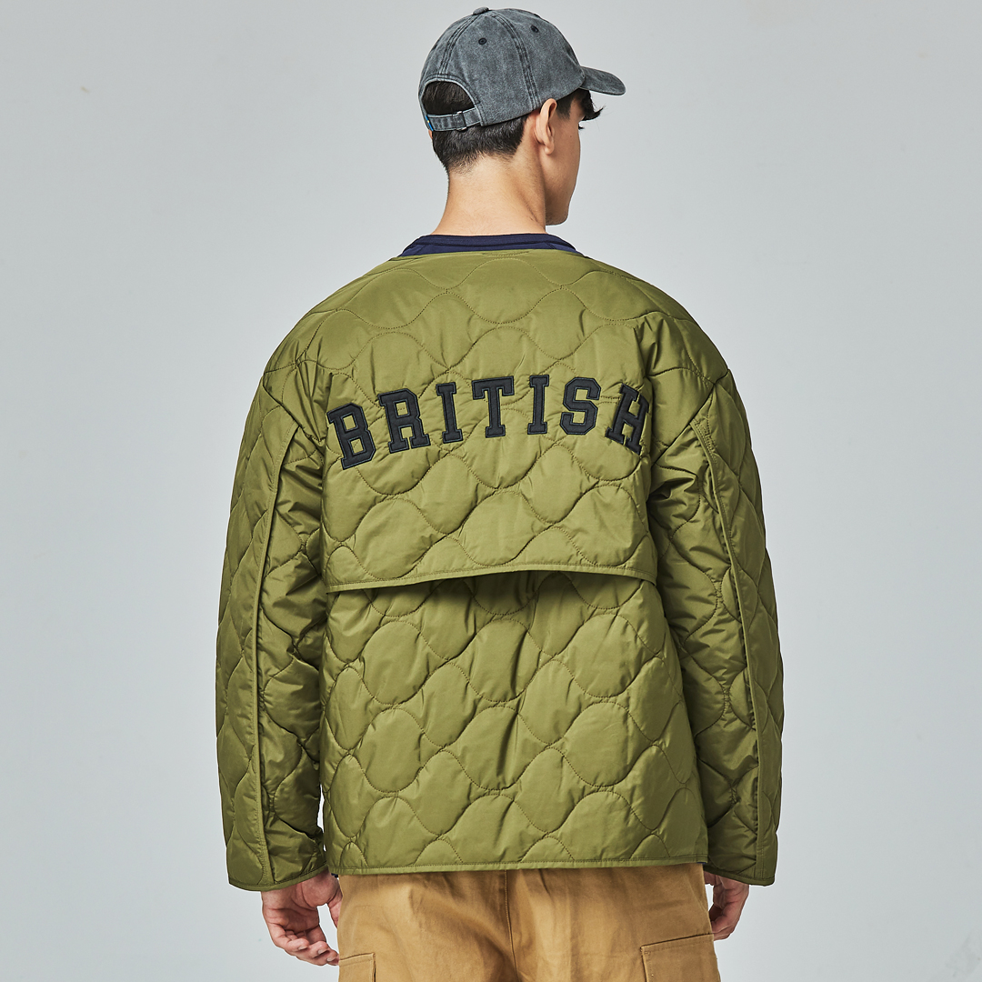 KANGOL袋鼠水波紋鋪棉外套