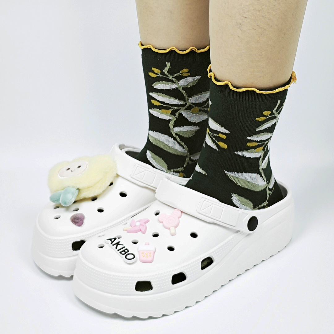 AKIBO花朵微風款洞洞鞋扣(五件組)