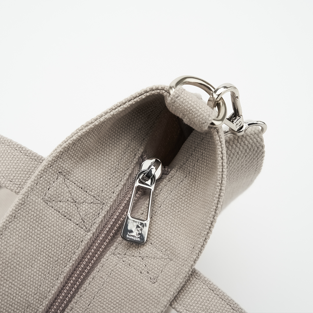 KANGOL帆布側背包-灰