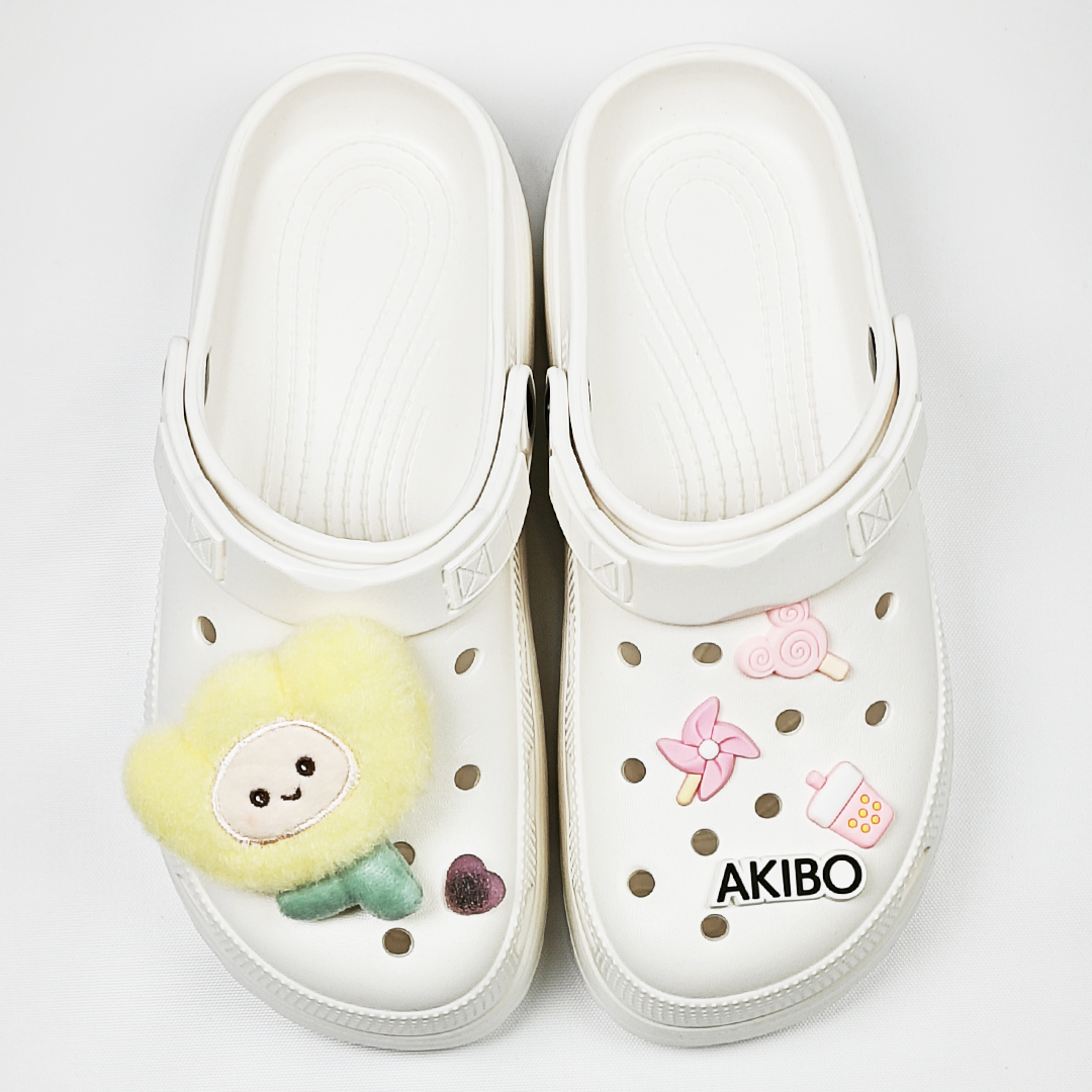 AKIBO花朵微風款洞洞鞋扣(五件組)