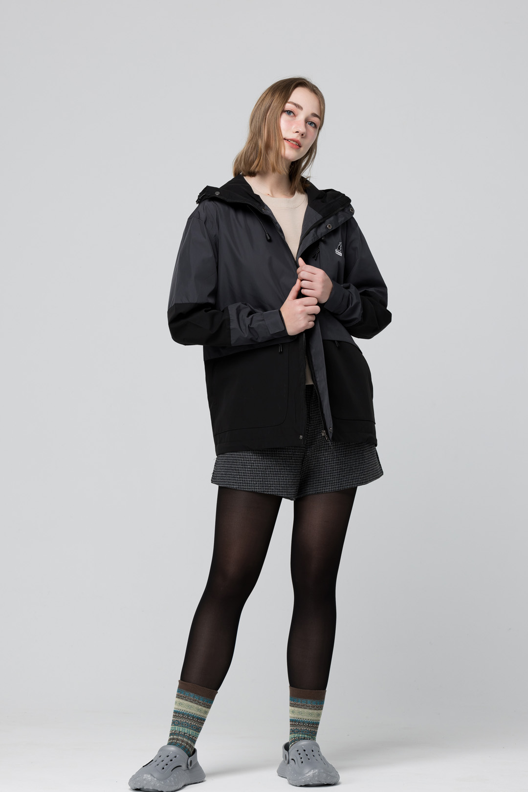 KANGOL袋鼠中性防潑水風衣外套