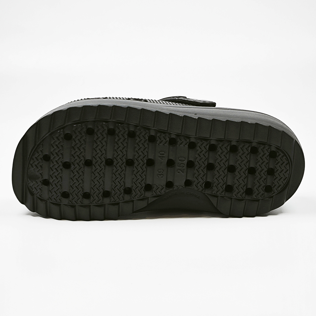 AKIBO餅乾洞洞鞋(二代)-經典黑(中性款、輕量、耐走、兩穿、防水)