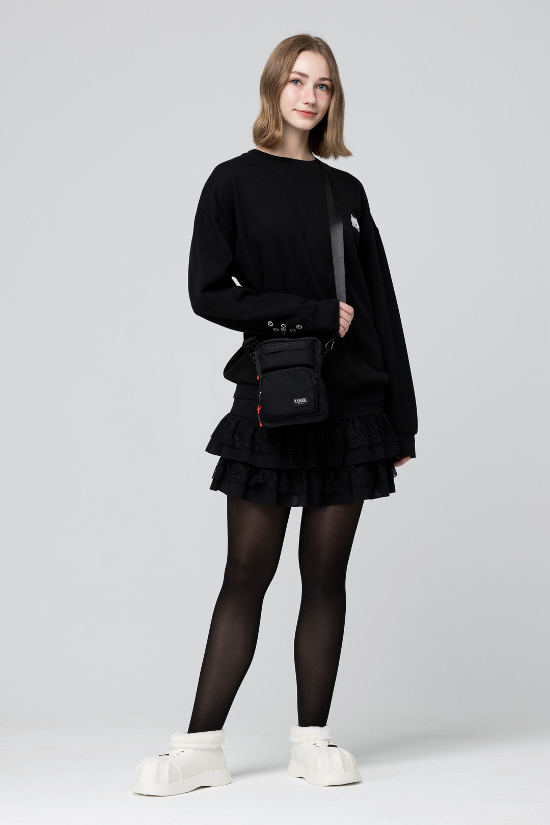 KANGOL袋鼠側背尼龍相機包