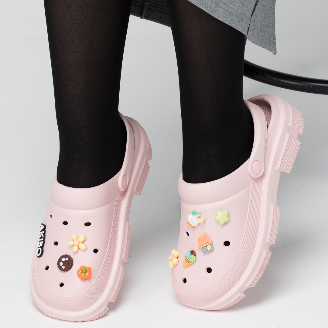 AKIBO繽紛歡樂款洞洞鞋扣 (八件組)