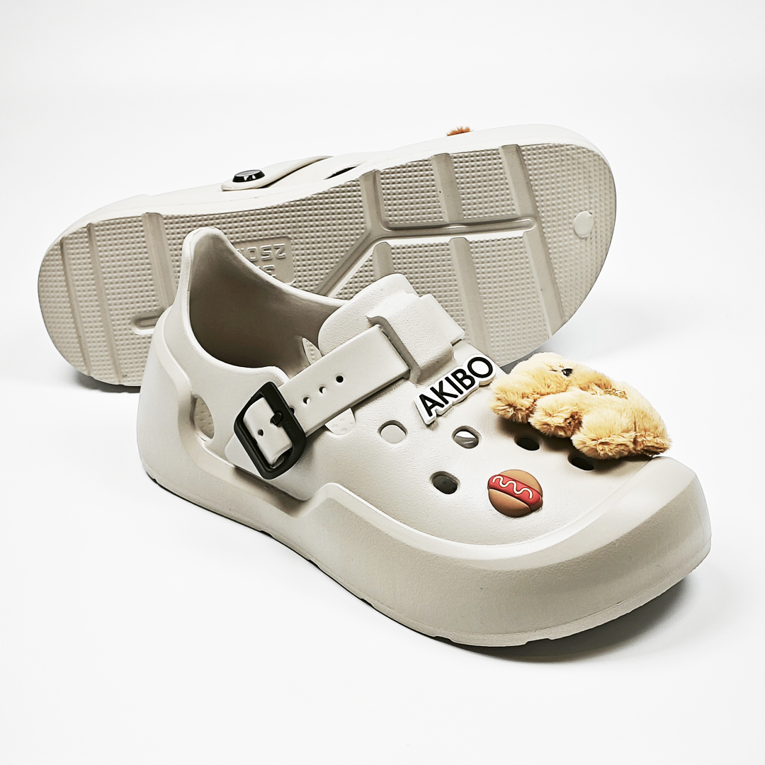 AKIBO全方位機能洞洞鞋-質感灰(中性款、雲朵感、輕量、防水)
