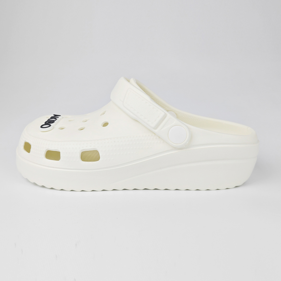 AKIBO餅乾洞洞鞋-牛奶白(中性款、輕量、耐走、兩穿、防水)