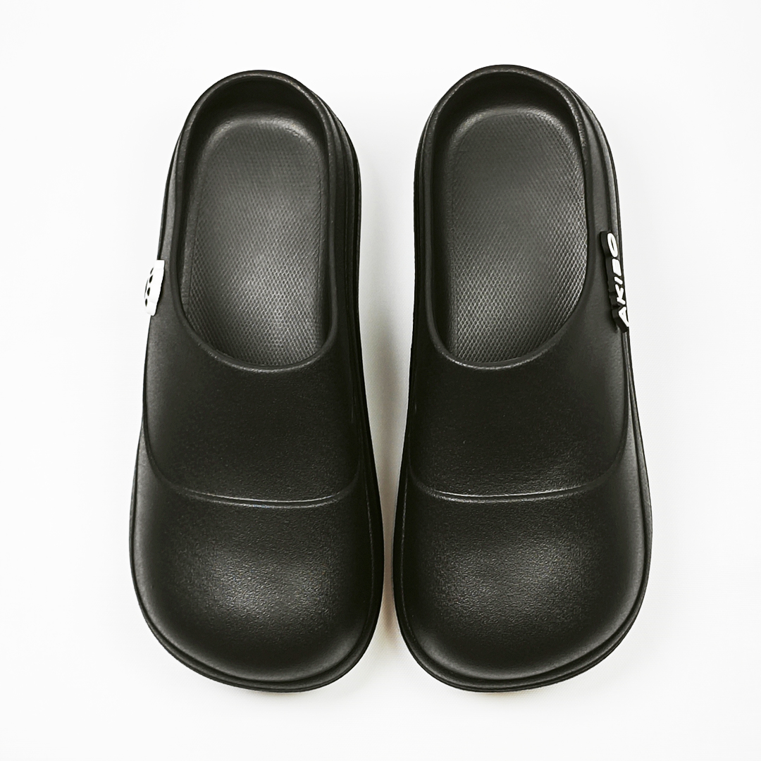 AKIBO清新穆勒鞋-經典黑(女款、輕量、耐走、防水)