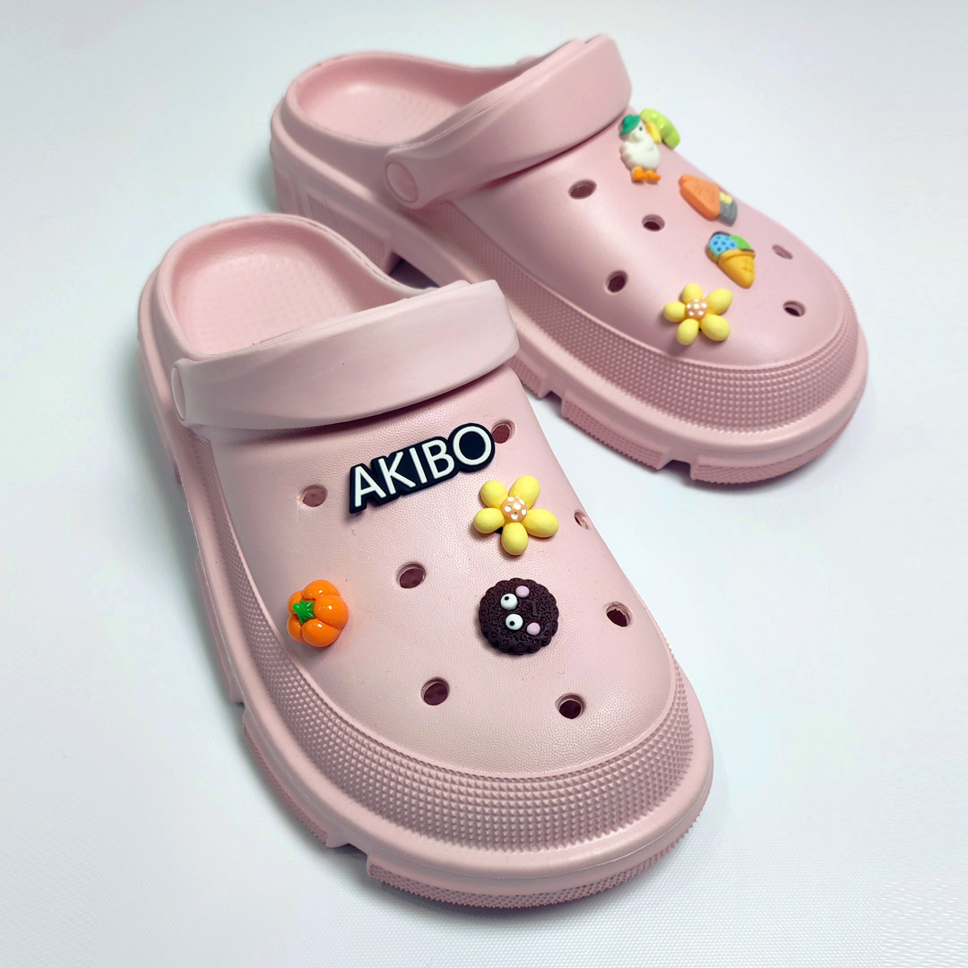 AKIBO繽紛歡樂款洞洞鞋扣 (八件組)